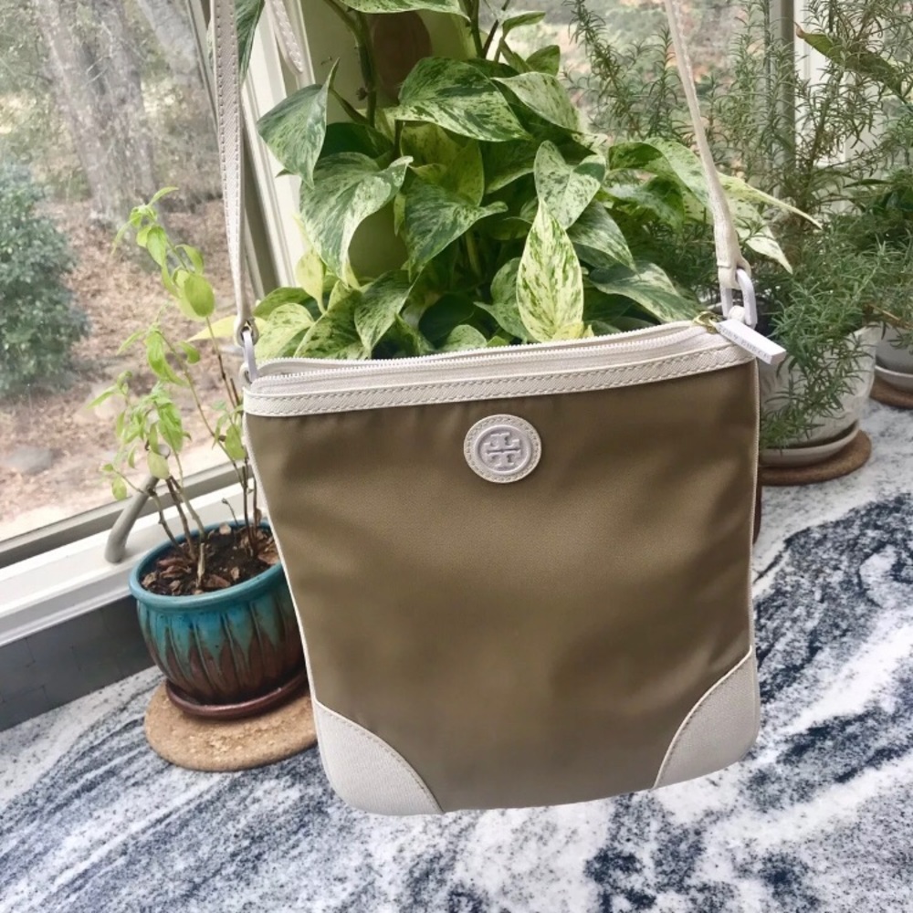 Tory Burch Authentic Crossbody Canvas and Leather